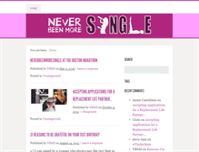 Tablet Screenshot of neverbeenmoresingle.com